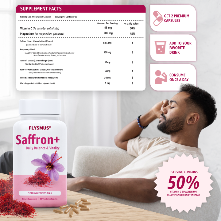 𝙁𝙡𝙮𝙨𝙢𝙪𝙨® Pure Saffron+ Extract