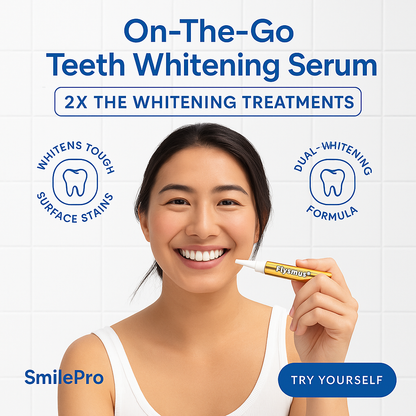 Flysmus® Extra-Strength Teeth Whitening Serum Pen + Dual-Peroxide Formula & Xylitol