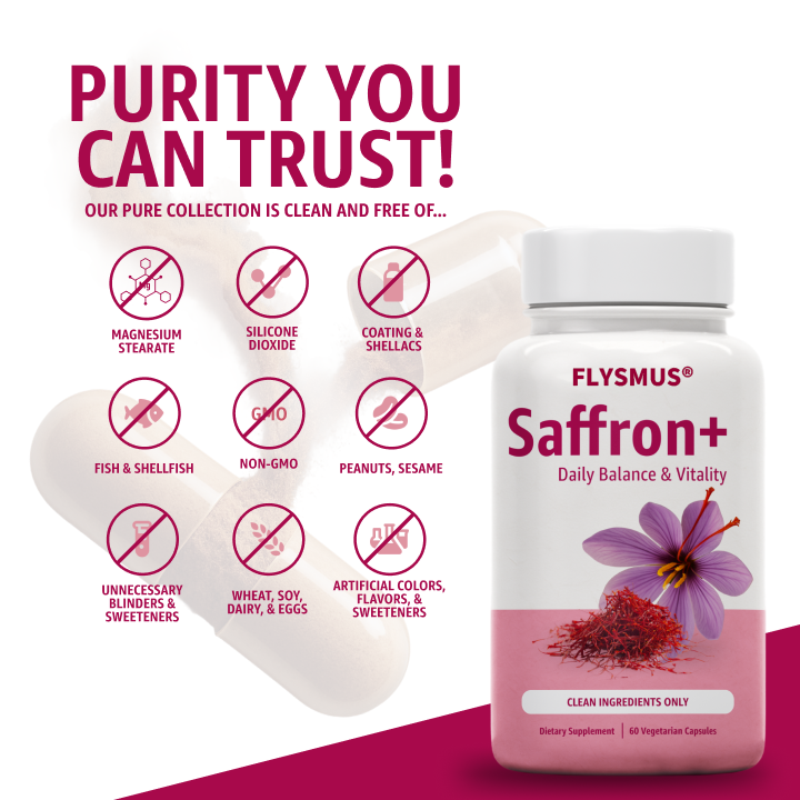 𝙁𝙡𝙮𝙨𝙢𝙪𝙨® Pure Saffron+ Extract