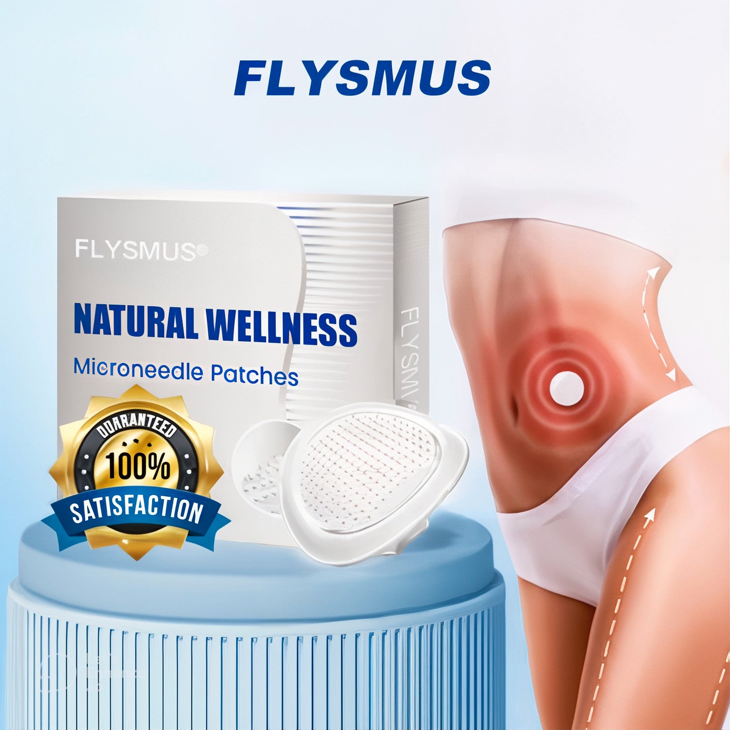 Flysmus® NATURAL WELLNESS Microneedle Patches Shape Up and Slim Down Glutathione Liver Detox