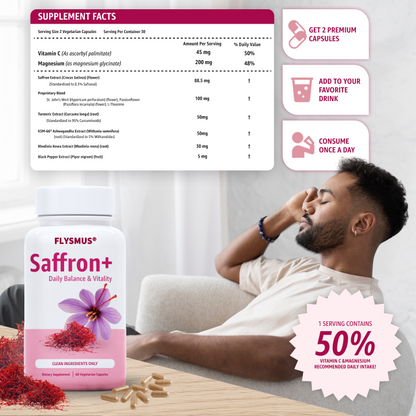 𝙁𝙡𝙮𝙨𝙢𝙪𝙨® Pure Saffron+ Extract