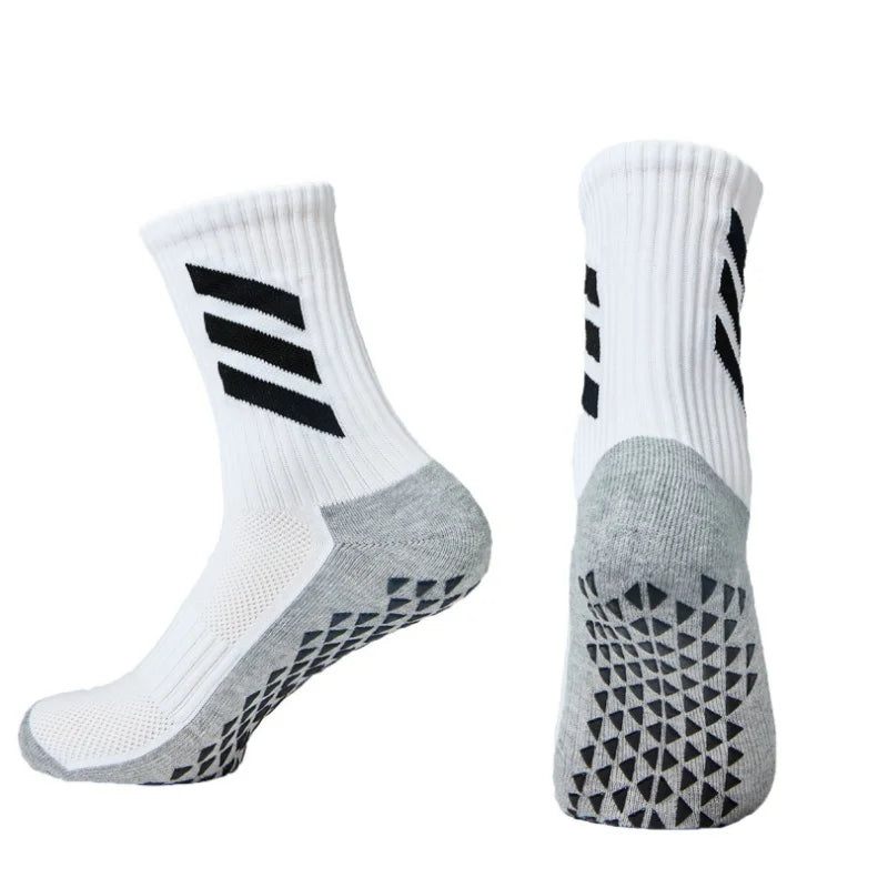 1 pair of non -slip football socks plus 1 pair of breathable football legged socks