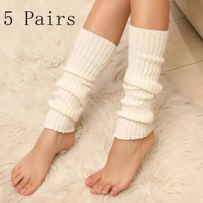 1/5 Pairs High-quality Foot Warmers Uniform Bubble Socks Fashion Korean Lolita Girl Loose Socks Women's Versatile Elephant Socks