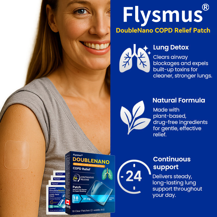 🔥【Official Store】Flysmus® DoubleNano COPD Relief Patch (💝 Cough, wheezing, shortness of breath, sputum, stuffy nose, bronchitis, bronchitis, allergy symptoms, lung discomfort🫁）